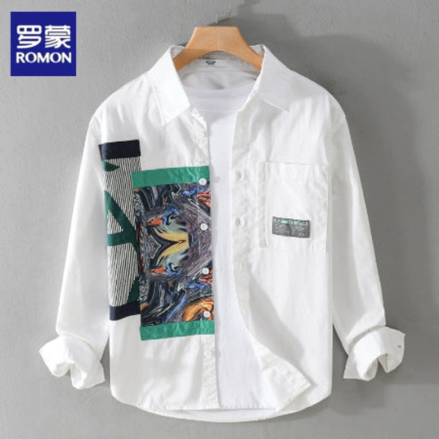 Importé - Chemise Homme Décontractéé Manches Longues Pur Coton