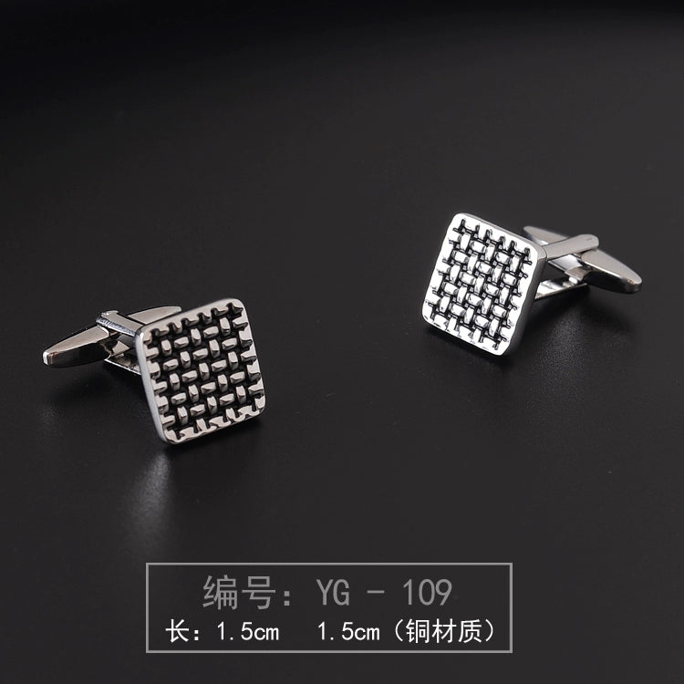 Importé - Boutons de Manchettes Homme - En Argent Brillant