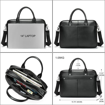 Importé - Sac Premium Cuir Gaufré Pour PC Ordinateur 14''