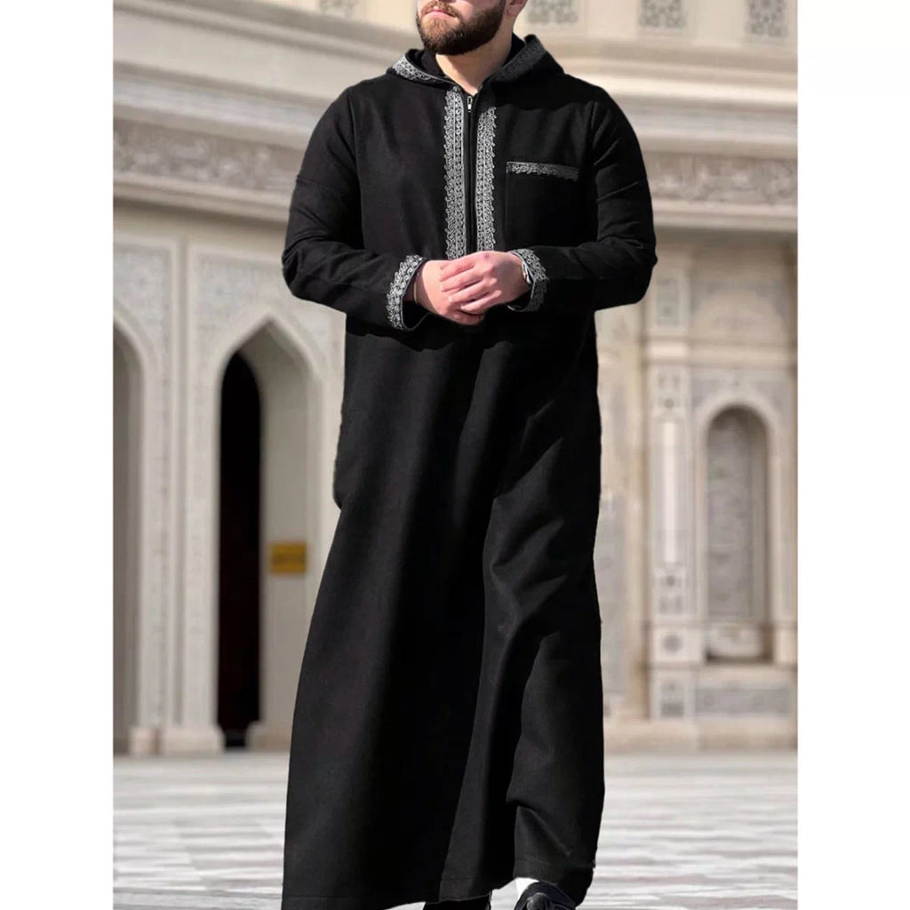 Importé - Boubou Homme Brodé Emirats Manche Longue