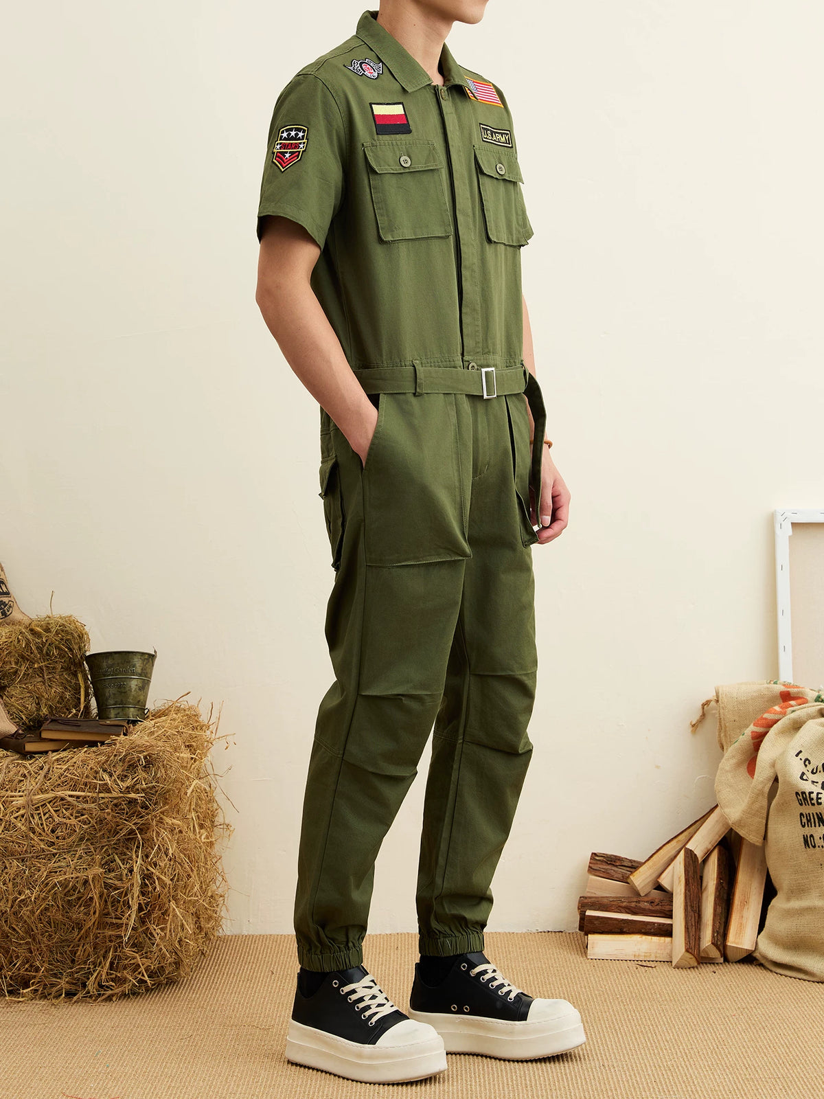 Importé - Combinaison Homme Tendance Style Militaire