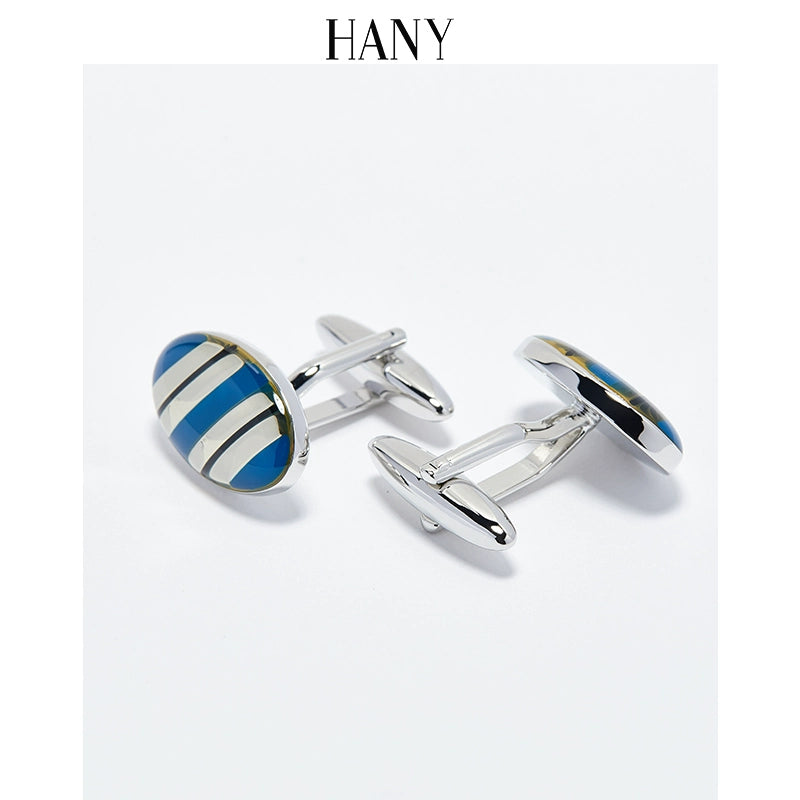 Importé - HANY  Boutons de Manchettes Homme En Bleu