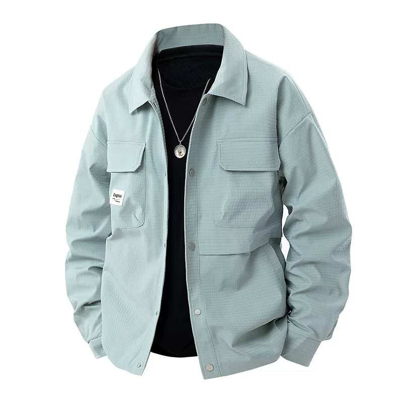 Importé - Veste Sur-Chemise Homme Décontracté Col Revers