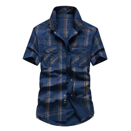 Importé - Chemise Homme En Pur Coton Manches Courtes