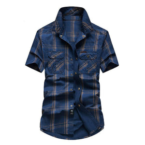 Importé - Chemise Homme En Pur Coton Manches Courtes