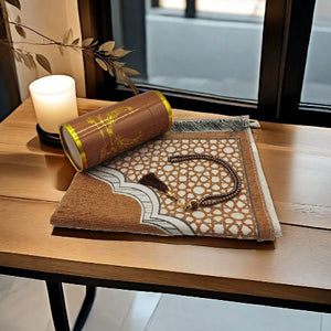 Importé - Coffret De Prière - Tapis pliable + Chapelet facile à porter