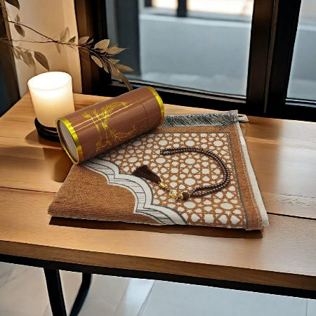Importé - Coffret De Prière - Tapis pliable + Chapelet facile à porter