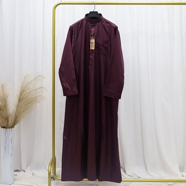 Importé - Boubou Homme Qamis Saoudien Décontracté Manches Longues
