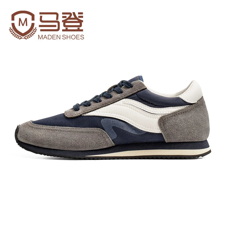 Importé - Chaussure Sneakers Mixte Rétro Sport Cuir