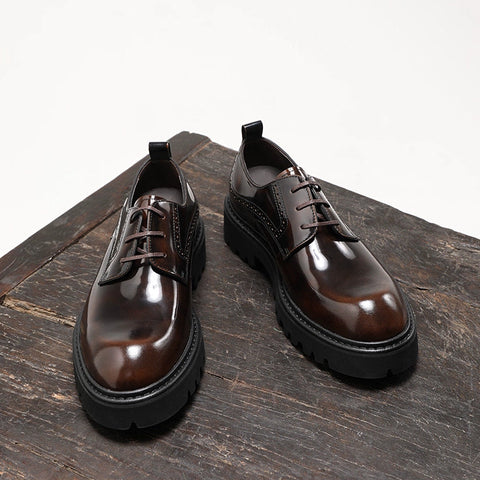 Importé - Chaussure Derby Décontracté En Cuir Style Britanniques