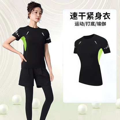 Importé - Ensemble Fitness Sport Femme Leggings Haut Moulant