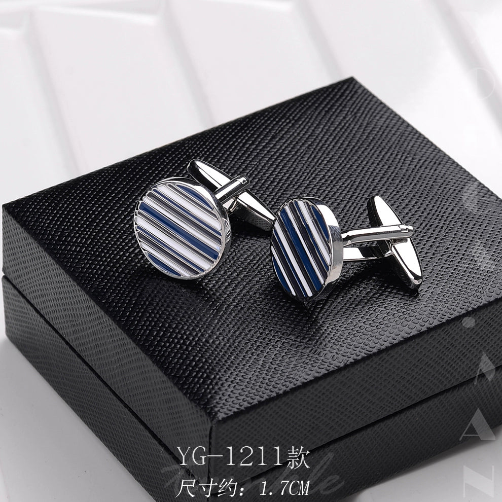 Importé - Boutons de Manchettes Homme - En Argent Brillant