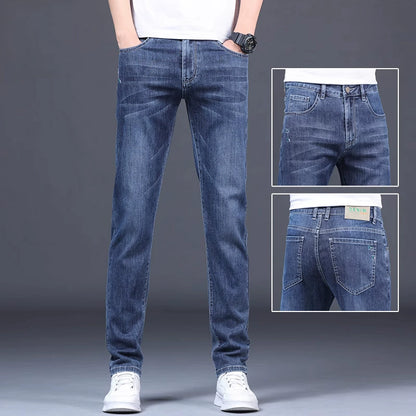 Importé - Playboy Pantalon Homme Jean Slim Décontracté En Stretch