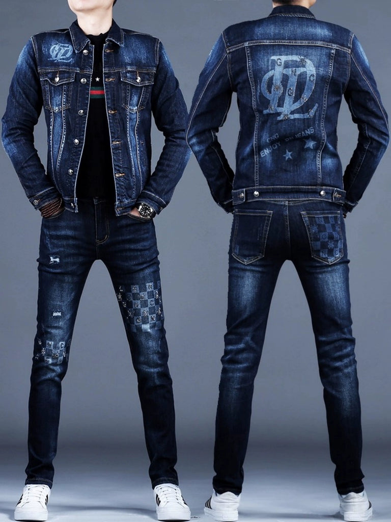 Importé - Ensemble Jacket Homme Slim Fit En Stretch