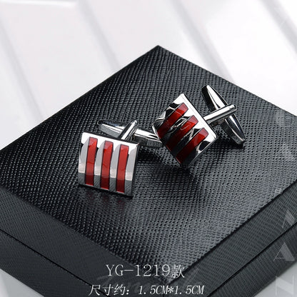 Importé - Boutons de Manchettes Homme - En Argent Brillant