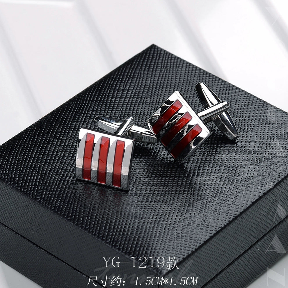 Importé - Boutons de Manchettes Homme - En Argent Brillant