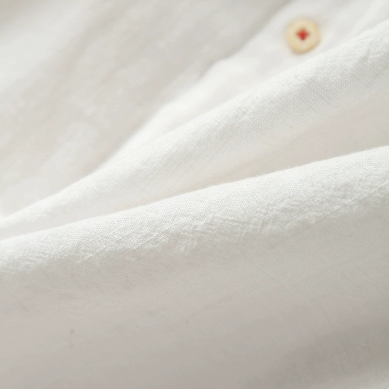 Importé - Chemise Homme 100% Coton Lin Manches Longues