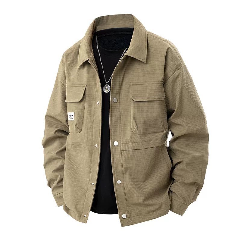 Importé - Veste Sur-Chemise Homme Décontracté Col Revers