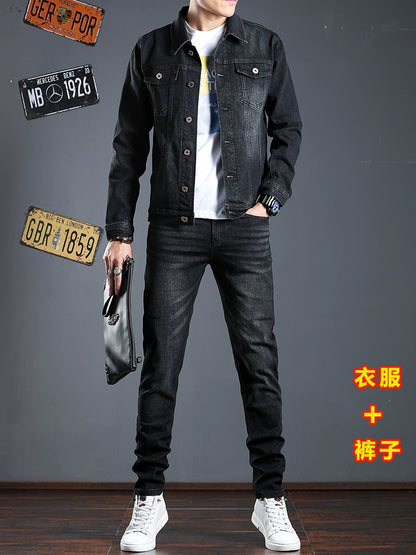 Importé - Ensemble Homme Jean Jacket + Pantalon