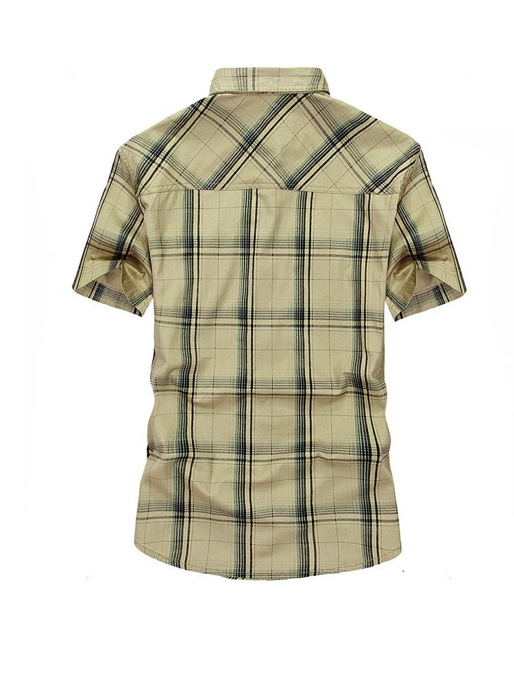 Importé - Chemise Homme En Pur Coton Manches Courtes