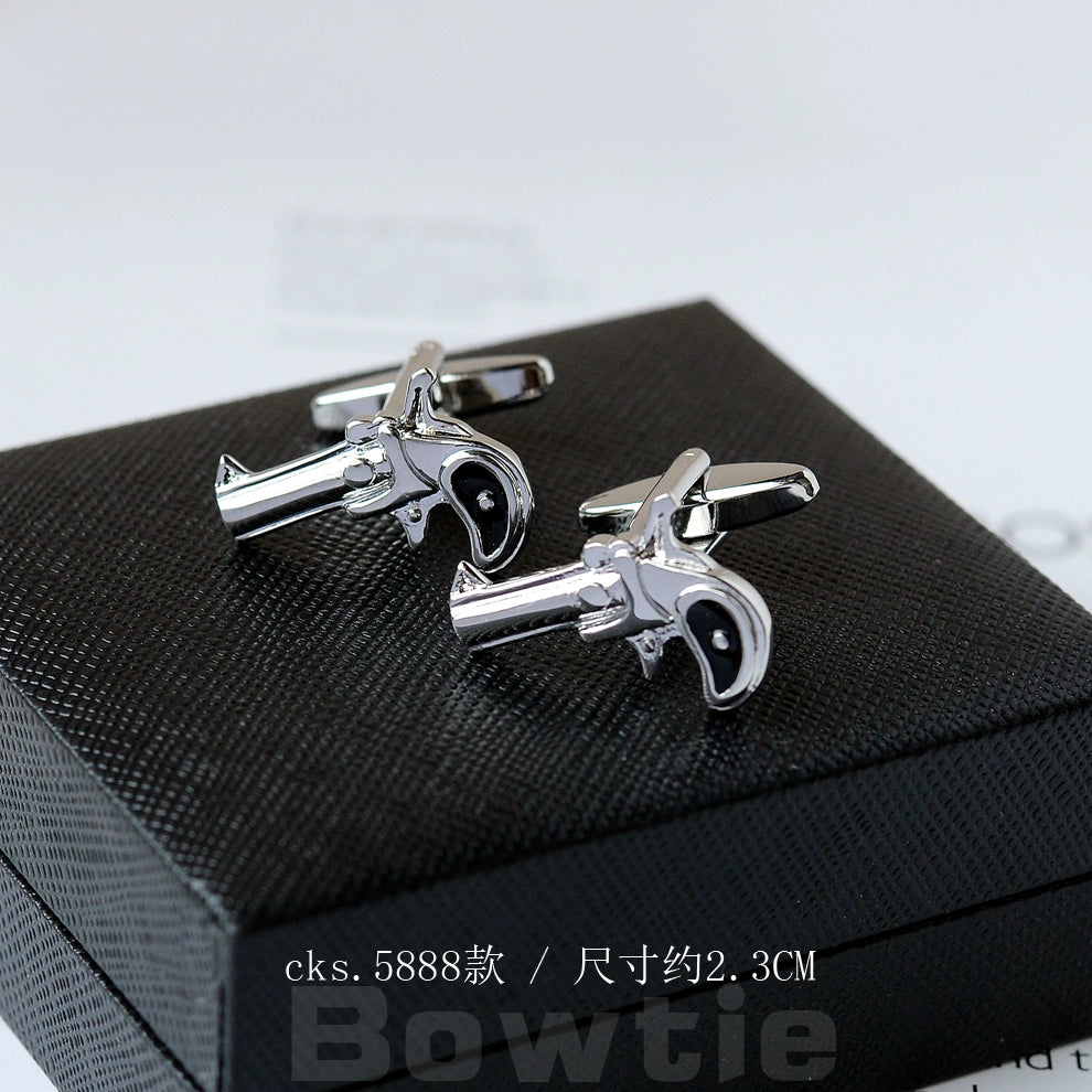 Importé - Boutons de Manchettes Homme - En Argent Brillant