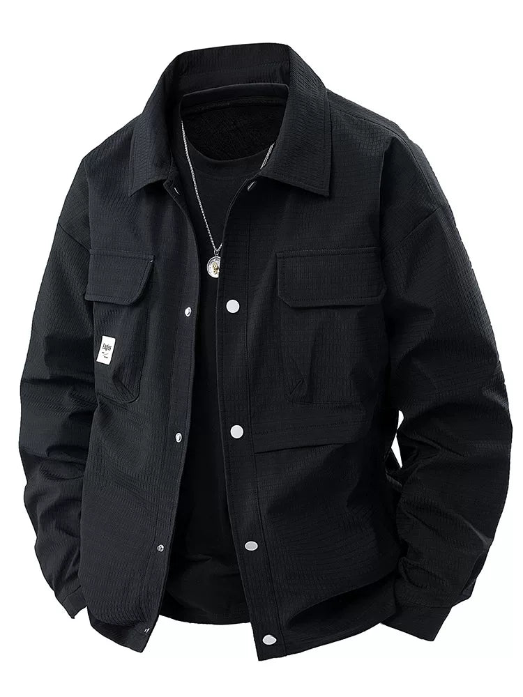 Importé - Veste Sur-Chemise Homme Décontracté Col Revers