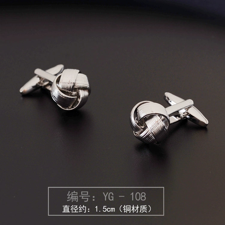 Importé - Boutons de Manchettes Homme - En Argent Brillant