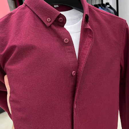 Importé - Chemise Homme Manches Longues Pur Coton