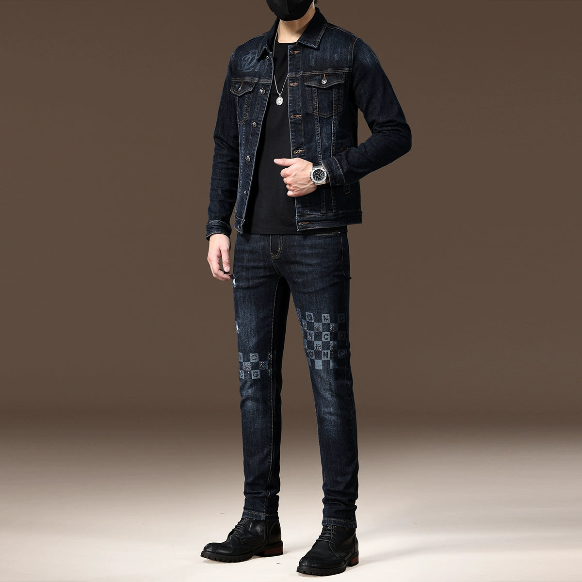 Importé - Ensemble Jacket Homme Slim Tendance
