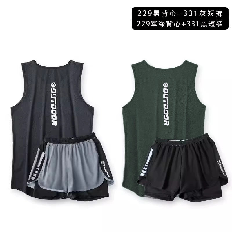 Importé - Ensemble Fitness Sport Homme Gilet + Short