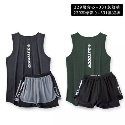 Importé - Ensemble Fitness Sport Homme Gilet + Short