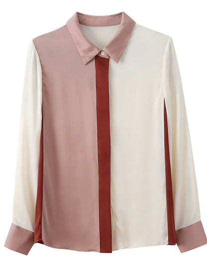 Importé - Chemisier Femme  Manches Longues Tendance En Mousseline De Soie
