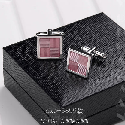 Importé - Boutons de Manchettes Homme - En Argent Brillant
