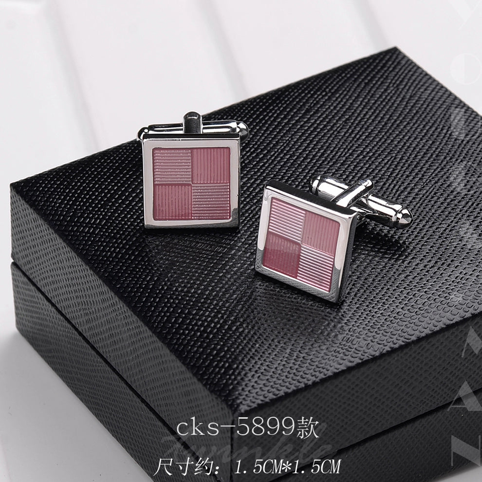 Importé - Boutons de Manchettes Homme - En Argent Brillant