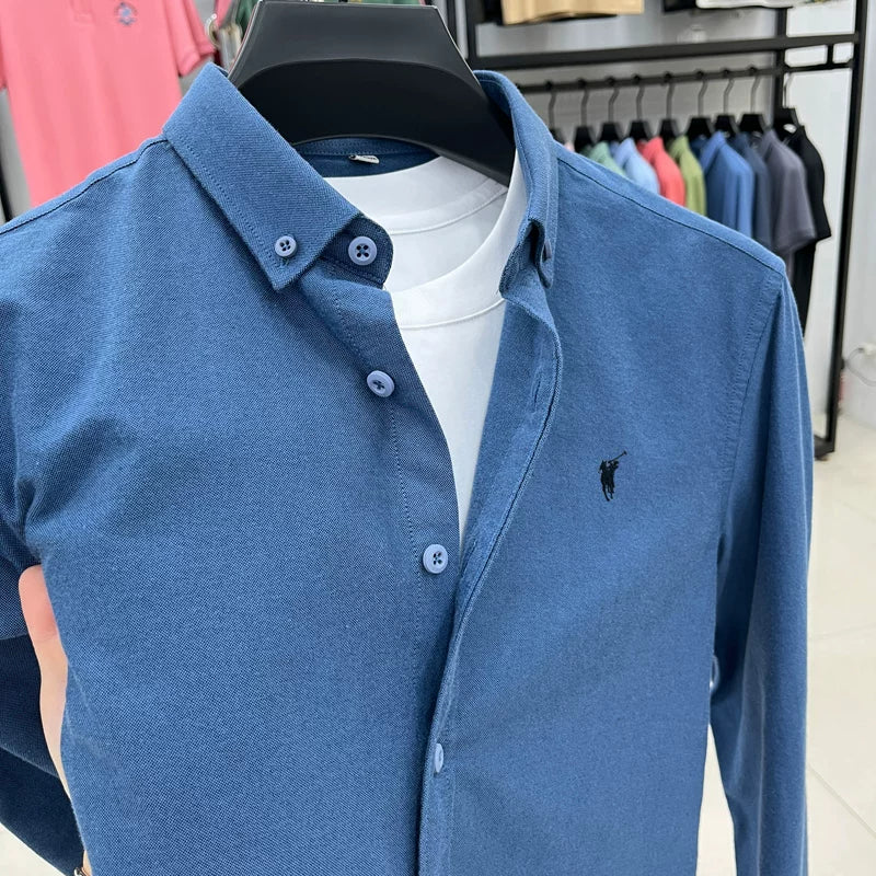 Importé - Chemise Homme Manches Longues 100% Coton