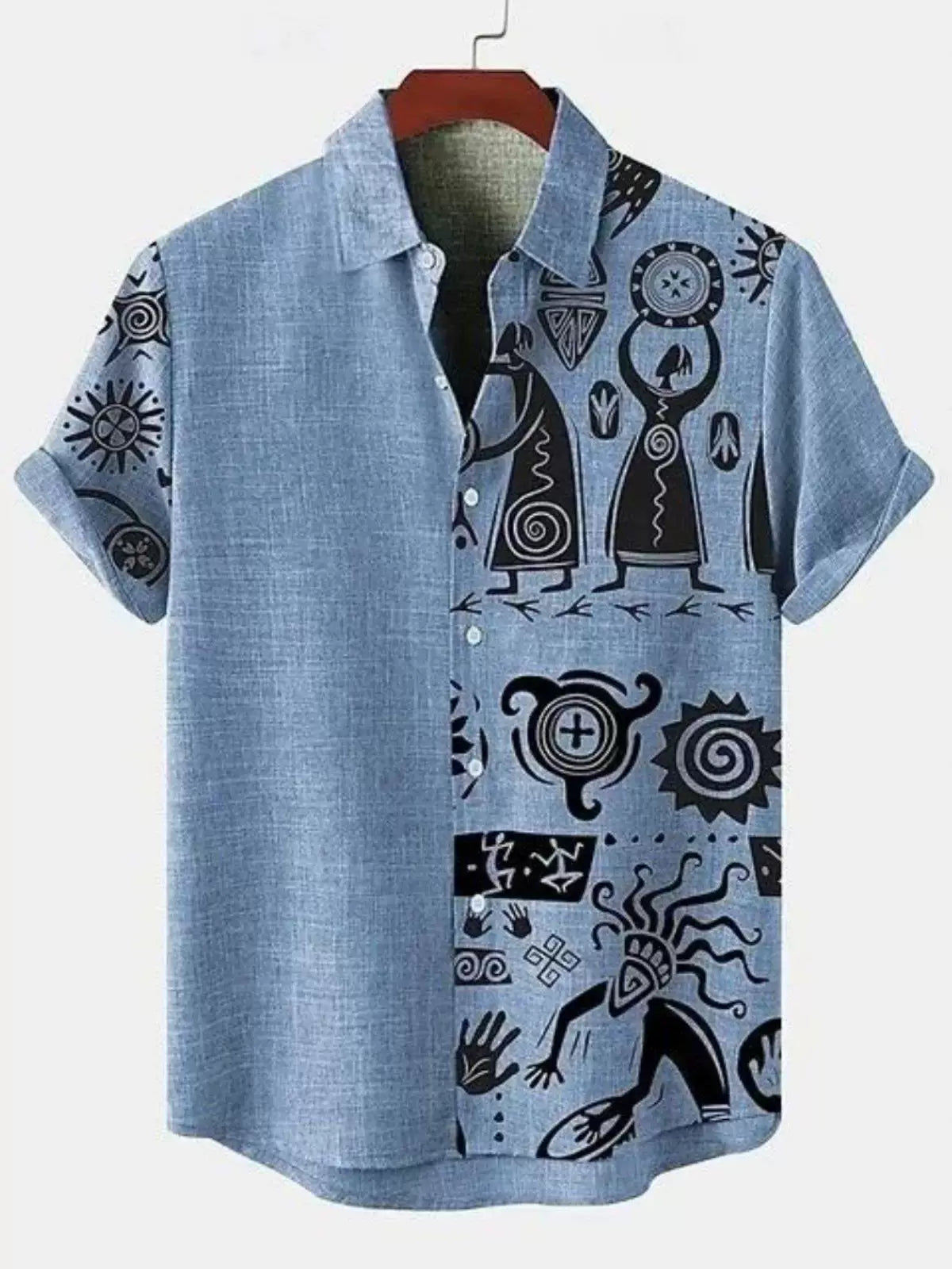 Importé - Chemise Homme Coton Lin Décontracté Manche Courte