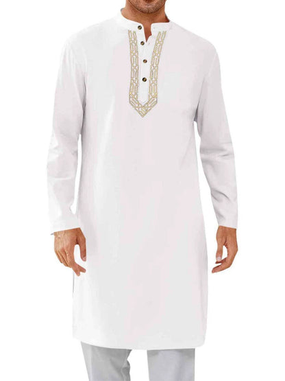 Importé - Haut Tunique Homme Shalwar Kameez Manches Longues