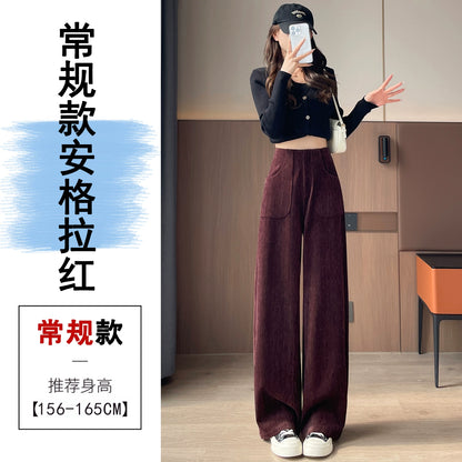 Importé - Pantalon Velours Femme Taille Haute