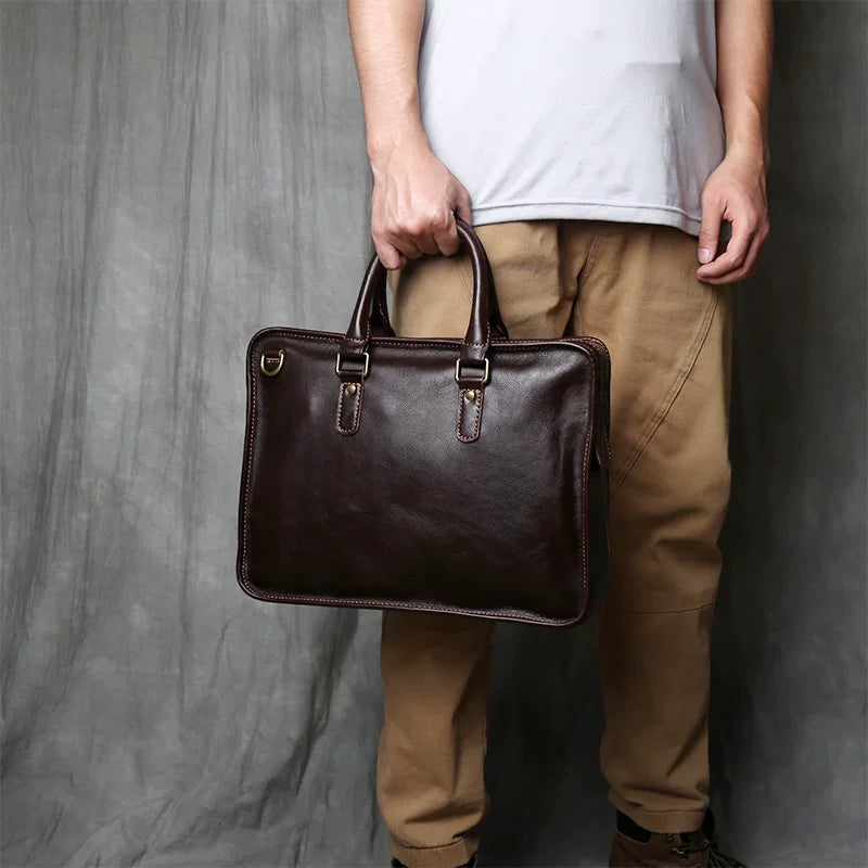 Importé - Sac Premium Cuir Gaufré Pour PC Ordinateur 14''