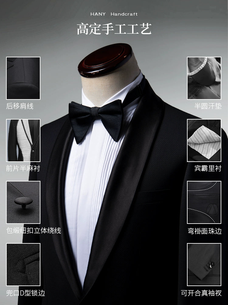 Importé - Ensemble Costume Smoking Homme Slim  En Soie