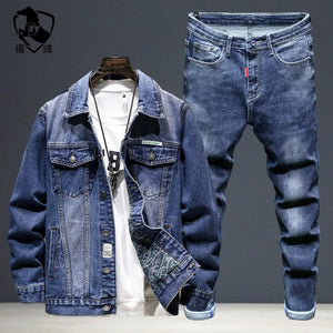 Importé - Ensemble Elégant Homme Jean Jacket + Pantalon