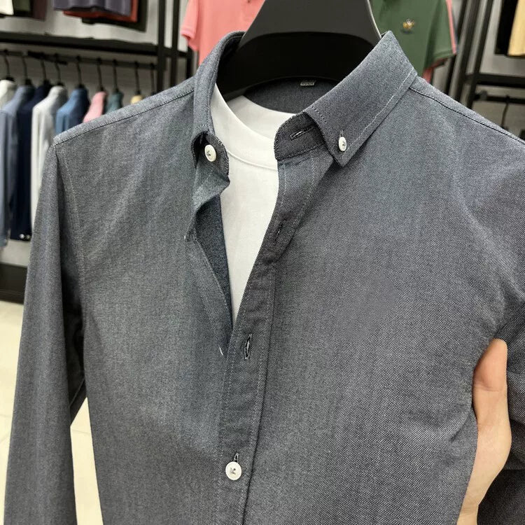 Importé - Chemise Homme Manches Longues Pur Coton