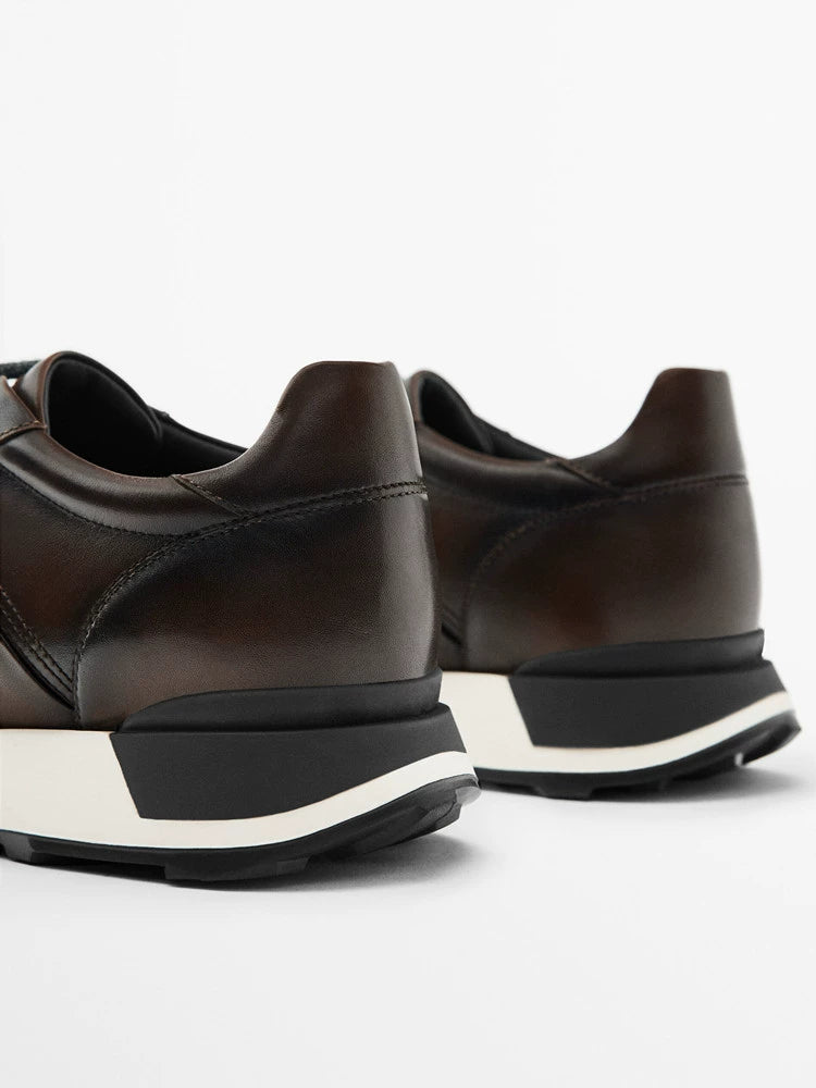 Importé - Chaussure Homme 100%en cuir  Basket Sport Confort Décontractées