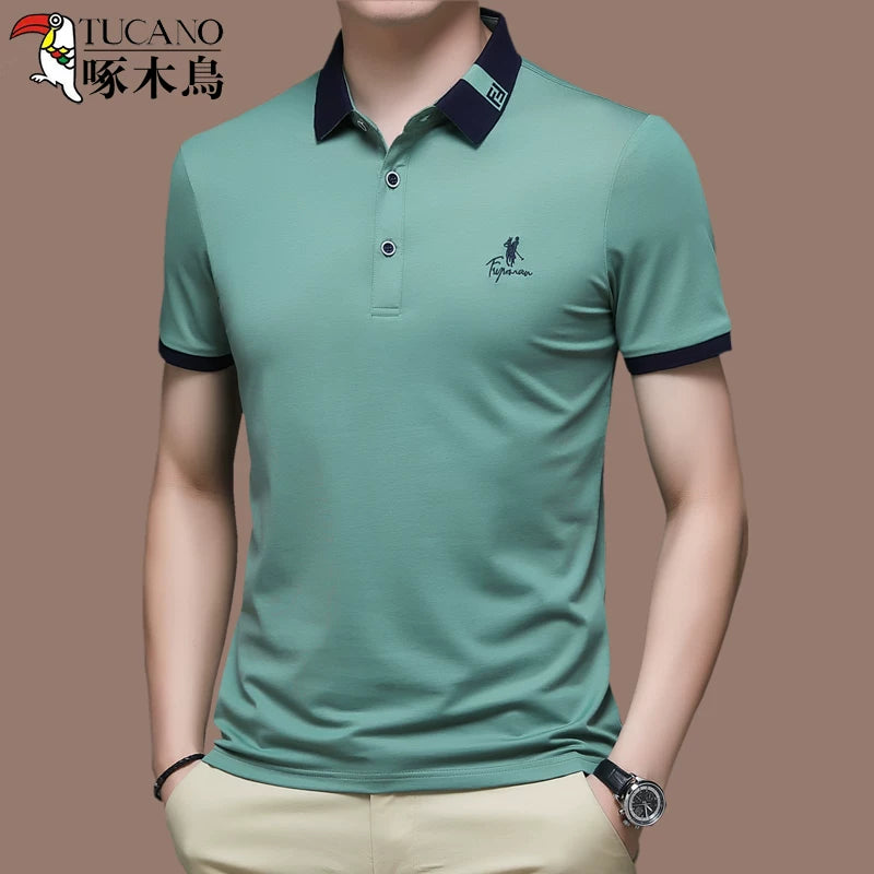 Importé - Polo Brodé Homme Manche Courts