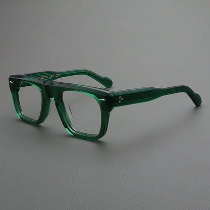 Importé - Monture Rétro Épaisse Lunettes Homme