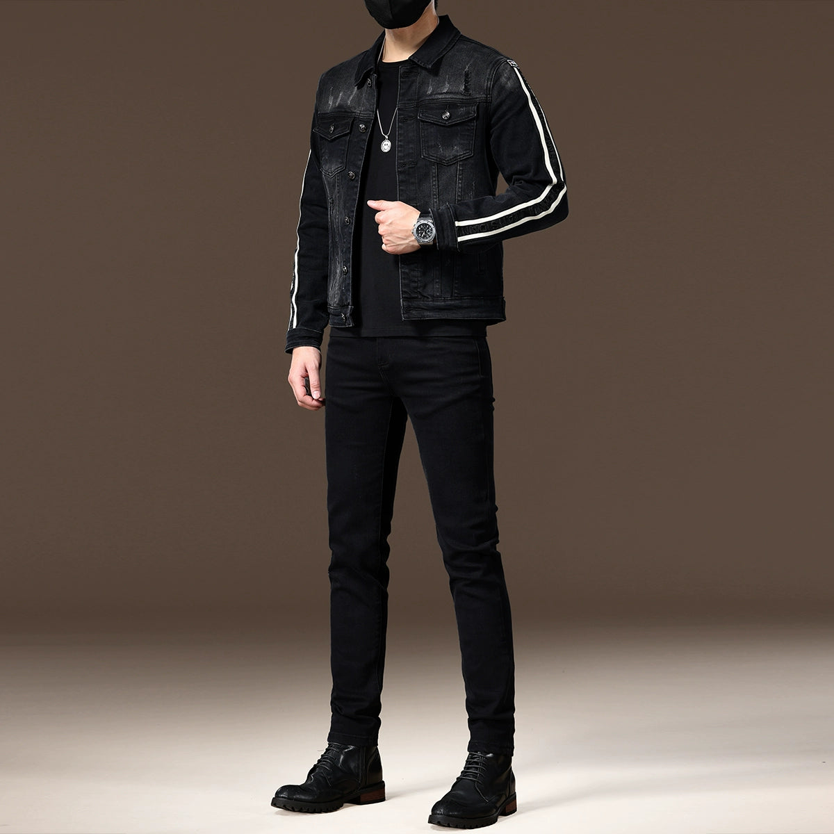 Importé - Ensemble Jacket Homme En Jean Slim Fit