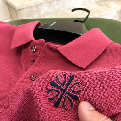 Importé - Polo Brodé Homme Décontracté Manches Courtes