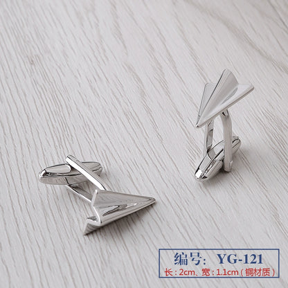 Importé - Boutons de Manchettes Homme - En Argent Brillant