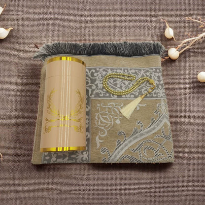 Importé -  Ensemble Coffret prière -Tapis + Chapelet