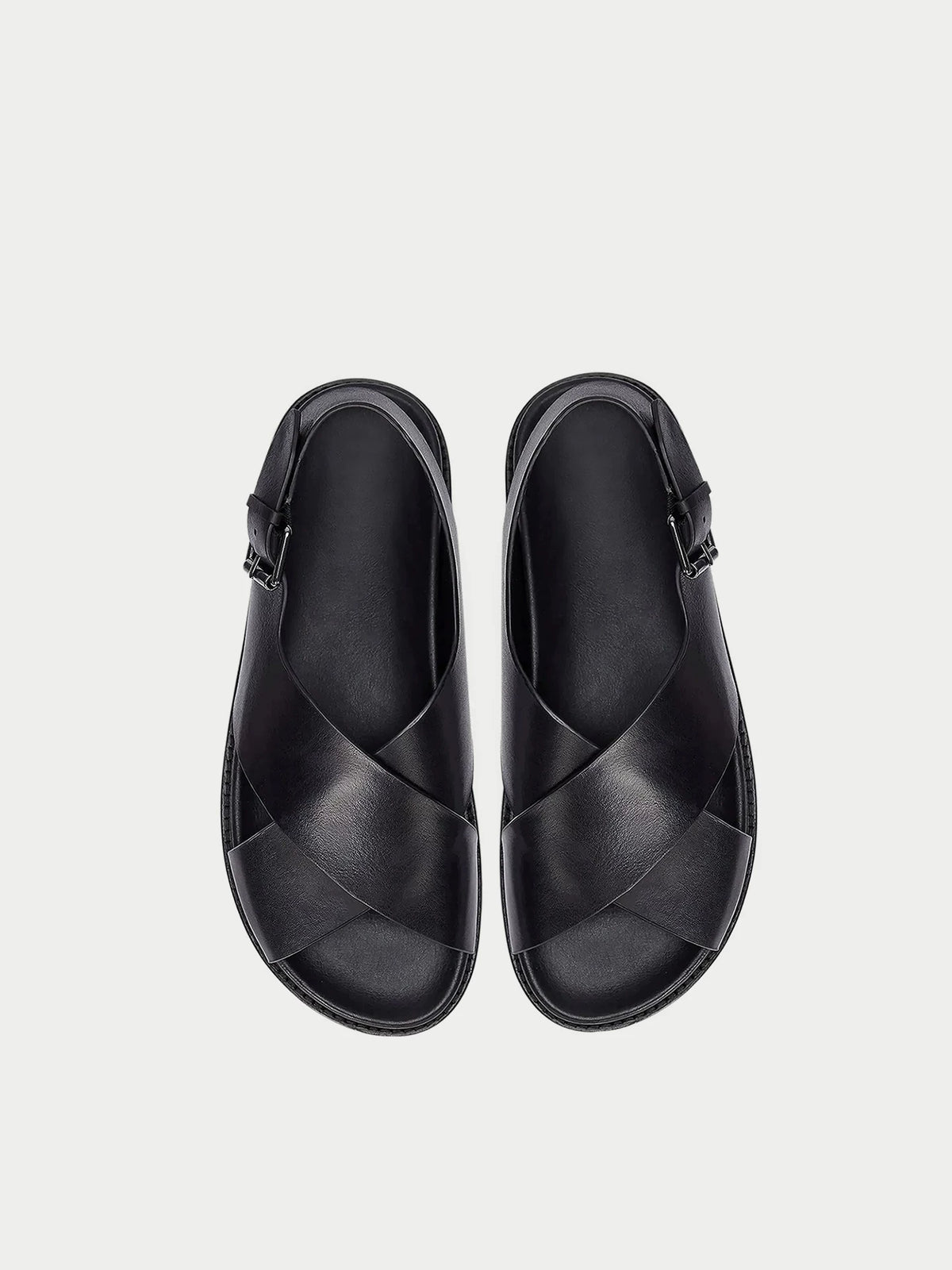Importé - Chaussure Sandales A Brides Croisées Décontractées En Cuir
